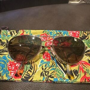 Maui Jim Gold Baby Beach Aviator Sunglasses